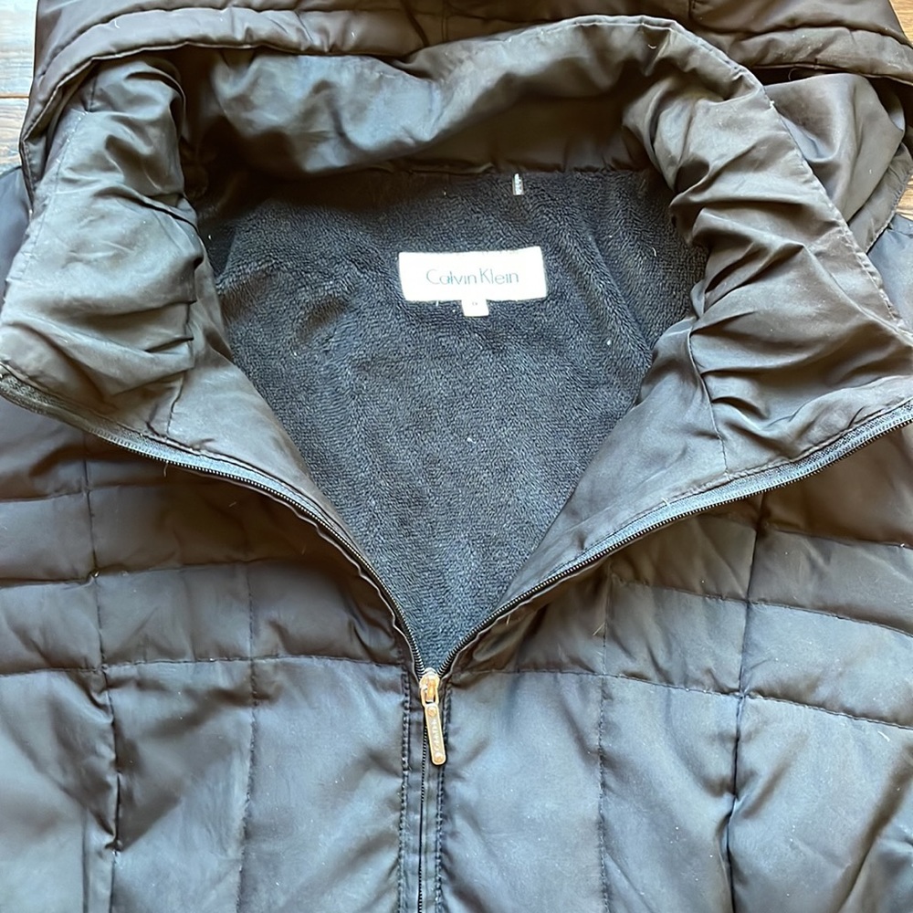 Calvin Klein black down jacket hooded plus size 3X - Picture 5 of 15